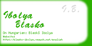 ibolya blasko business card